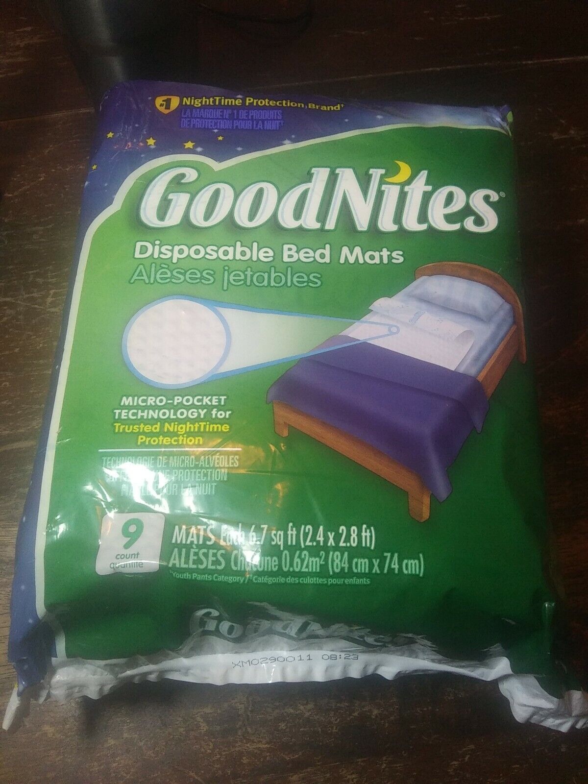 Goodnites 32519 Disposable Bed Mats - 9 Piece 2.4ft X 2.8ft