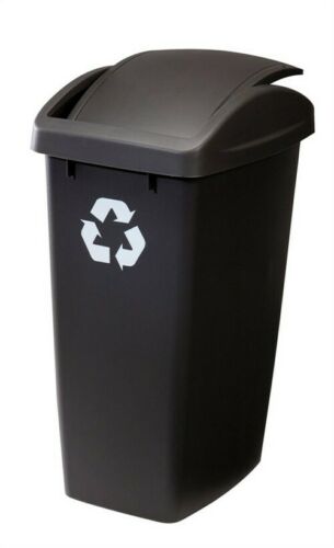 Rubbermaid 2692-re-cshm Black Recycling Trash Can 12.5 Gal. Capacity (pack Of 6)