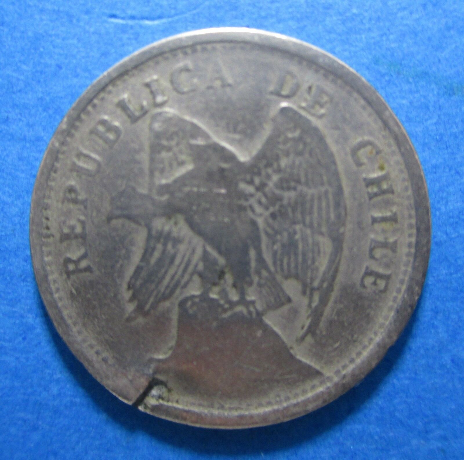 Chile 20 Centavos 1924 Condor Km 167.1 #7868#
