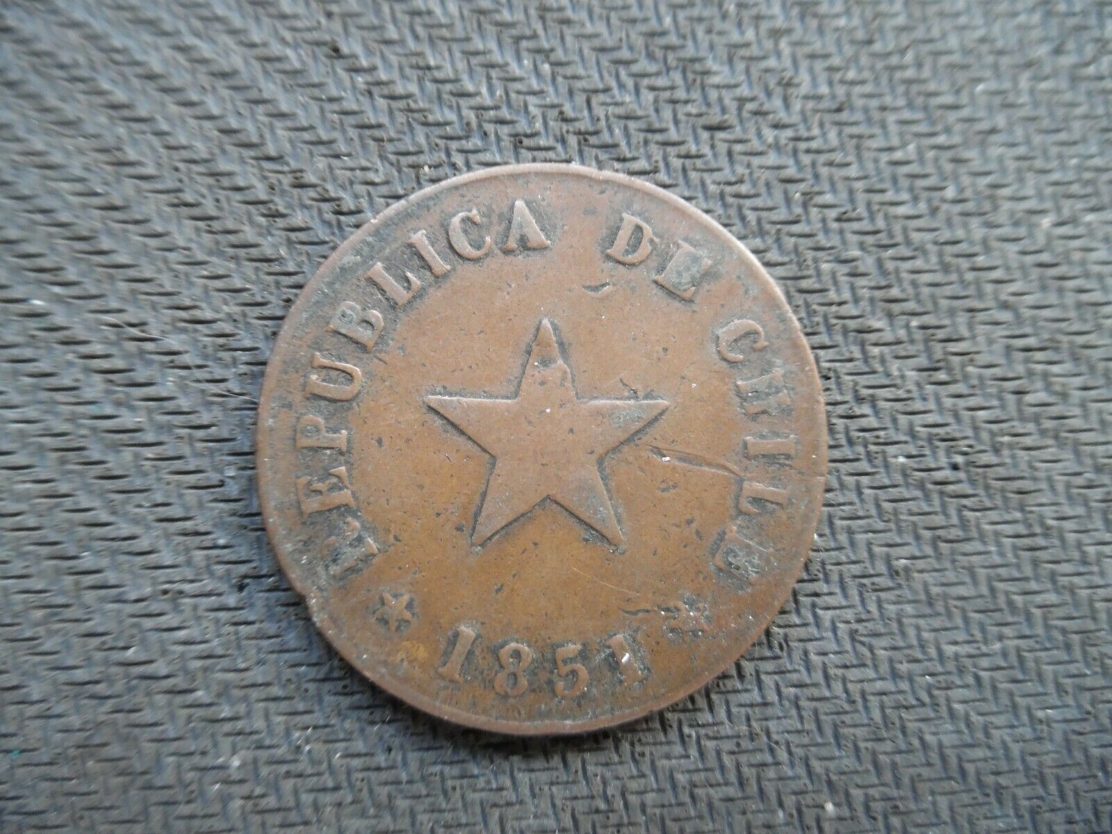 Chile. 1851 1 Cent. Lot 01-22-35